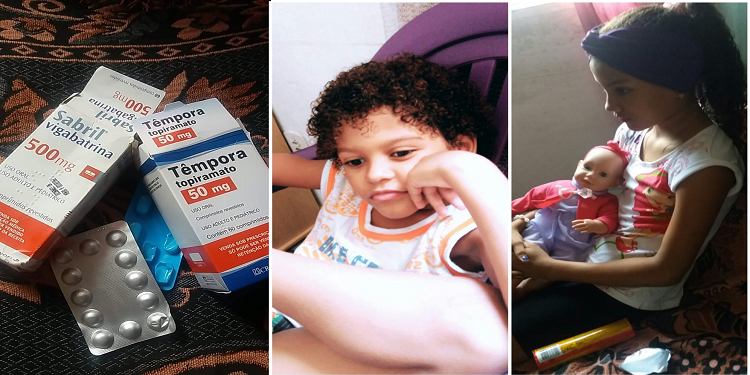 As duas crianças precisam da medicação para controlar as crises epiléticas